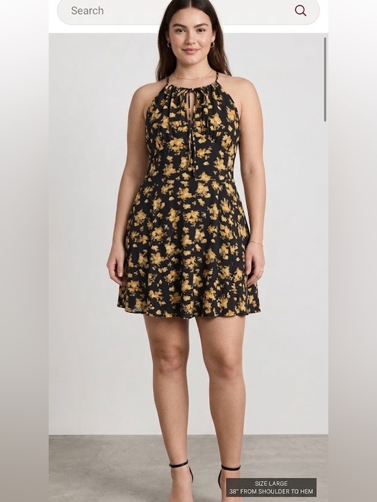 Source Unknown Dresses & Skirts - Black Floral Maxi Dress with Yellow Blossoms 🌺
